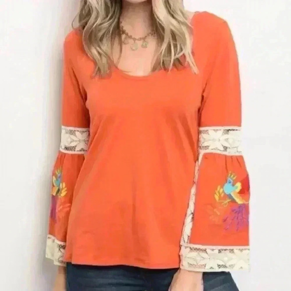 TOP WITH EMBROIDERED DETAILS - Picture 3 of 5